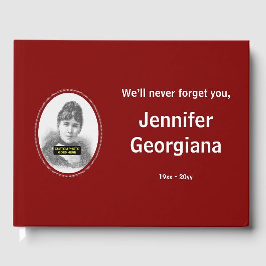 Einfache, respektvolle Beileid Gästebuch (Vorderseite)