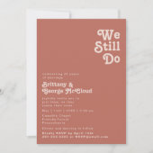 Einfache Retro | Alte Rose, die wir immer noch neu Einladung (Vorderseite)