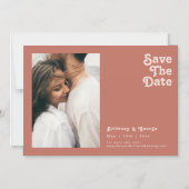 Einfache Retro | Alte Rose Horizontal Save the Dat Magneteinladung (Vorderseite)