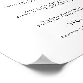 Einfache Retro Betrunken in Liebe Wedding Bar Menu Poster (Ecke)