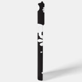 Einfache Retro-Boho Schwarz-Weiß-Blume Case-Mate iPhone Hülle (Rückseite / Rechts)