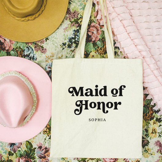 Einfache Retro-Boho-Typografie | TRAUZEUGIN Tragetasche