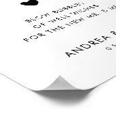 Einfache Retro-Herzblase abschicken Hochzeitszeich Poster (Ecke)