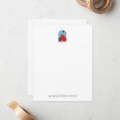 Einfache Retro-Königin Personalisiert Mitteilungskarte (Vorderseite/Rückseite Beispiel)