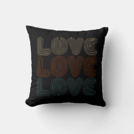 Einfache Retro-Liebe Typograf Valentine Throw Kiss Kissen