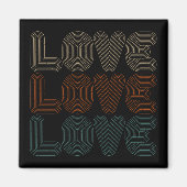 Einfache Retro-Liebe Typograph Valentine | Magnet (Vorne)