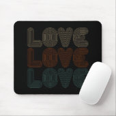 Einfache Retro-Liebe Typograph Valentine | Mousepa Mousepad (Mit Mouse)