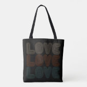 Einfache Retro-Liebe Typograph Valentine | Trageta Tasche (Rückseite)