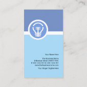 Einfache Retro Minimalistisch Blue Electrical Visitenkarte (Rückseite)