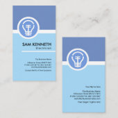 Einfache Retro Minimalistisch Blue Electrical Visitenkarte (Vorne/Hinten)