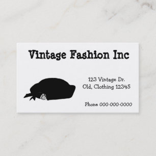 Einfache Retro-Modekunst im Vintage-Stil Visitenkarte