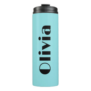 Einfache Retro-Namens-Tumbler in Fettschrift Thermosbecher