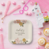 Einfache Retro-Party-Teller Pappteller (Party)