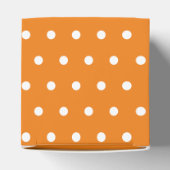 Einfache Retro Polka Dot Orange und Weiß Geschenkschachtel (Oben)