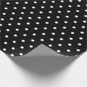 Einfache Retro Polka Dot Schwarz und Weiß Geschenkpapier (Ecke)