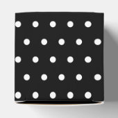 Einfache Retro Polka Dot Schwarz und Weiß Geschenkschachtel (Oben)