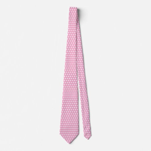 Einfache Retro Polka Dots Niedlich schick Rosa und Krawatte (Vorderseite)