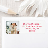 Einfache Retro Red Schreibwriter Foto Rücksendeadr (Insitu)