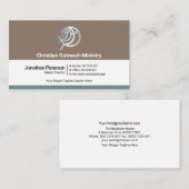 Einfache Retro-Säulenebenen Christlich Ministerium Visitenkarte (Vorne/Hinten)