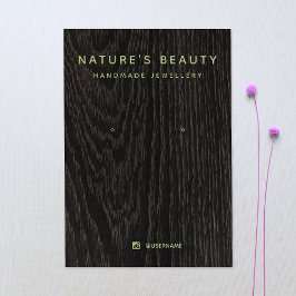 Einfache Retro-Schmuckkarte mit Holzerden