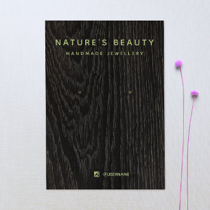 Einfache Retro-Schmuckkarte mit Holzerden