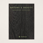 Einfache Retro-Schmuckkarte mit Holzerden (Vorderseite)