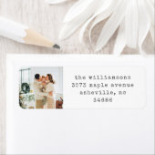 Einfache Retro-Schreibmaschine Foto-Rücksendeadres (Insitu)