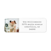 Einfache Retro-Schreibmaschine Foto-Rücksendeadres (Vorne)