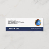 Einfache Retro stilvolle berufliche Logistik Mini Visitenkarte (Rückseite)