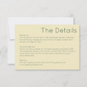 Einfache Retro-Strohgelbe Hochzeitskarte RSVP Karte (Vorderseite)