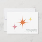 Einfache Retro-Strohgelbe Hochzeitskarte RSVP Karte (Rückseite)