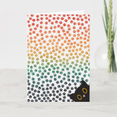 Einfache Retro Sunset Cat Paws Funny Black Cat Mam Karte (Vorderseite)