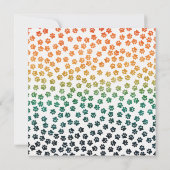 Einfache Retro Sunset Chat Paws Funny Cat Vater Ca Karte (Rückseite)