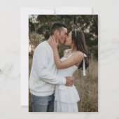 Einfache Retro Terracotta Ein Foto Hochzeit Save The Date (Rückseite)