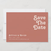 Einfache Retro-Vibes | Alte horizontale Rose Save The Date (Vorderseite)