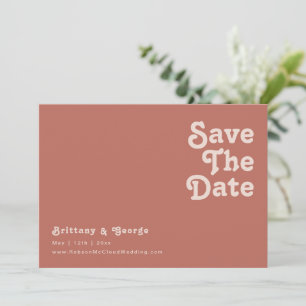 Einfache Retro-Vibes Alte horizontale Rose Save The Date