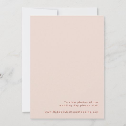 Einfache Retro Vibes Alte Rose Ankündigung (Rückseite)