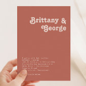 Einfache Retro-Vibes | Alte Rose Einladung zur Hoc