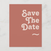 Einfache Retro-Vibes | Alte Rose Save the Date Einladungspostkarte (Vorderseite)