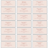 Einfache Retro-Vibes | Blush Wedding Guest Address Aufkleber (Vorderseite)