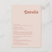 Einfache Retro-Vibes | Details in Rosa Begleitkarte (Vorderseite)