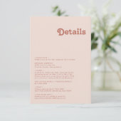 Einfache Retro-Vibes | Details in Rosa Begleitkarte (Stehend Vorderseite)