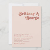 Einfache Retro-Vibes | Einladung zur Hochzeit in R (Vorderseite)