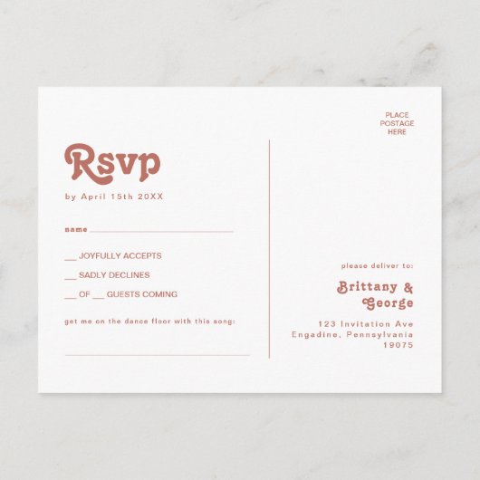 Einfache Retro-Vibes | Old Rose Song Request UAWG Postkarte (Rückseite)