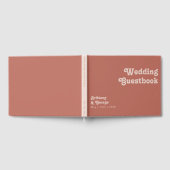 Einfache Retro-Vibes | Old Rose Wedbook Gästebuch (Voll)