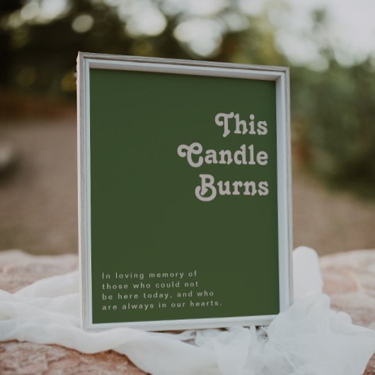 Einfache Retro-Vibes | Olive Green This Candles Bu Poster