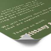 Einfache Retro Vibes Olive Green Unplugony Zeremon Poster (Ecke)