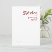 Einfache Retro-Vibes | Rosa Hochzeit Hinweiskarte (Stehend Vorderseite)