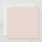 Einfache Retro-Vibes | Rosa-Quadrat-Hochzeit Einladung (Rückseite)