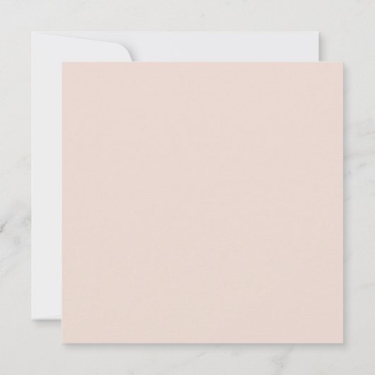 Einfache Retro-Vibes | Rosa-Quadrat-Hochzeit Einladung (Rückseite)